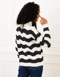 Pull écru maille ajourée