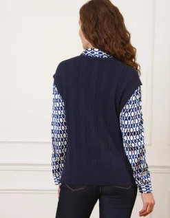 Pull 2 en 1 marine motif