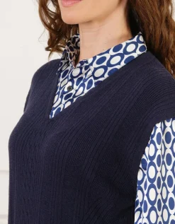 Pull 2 en 1 marine motif