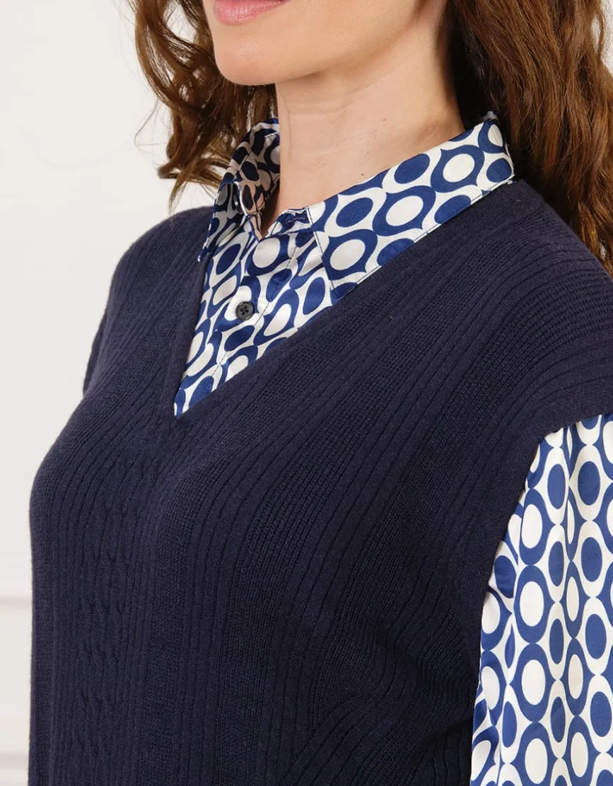 Pull 2 en 1 marine motif