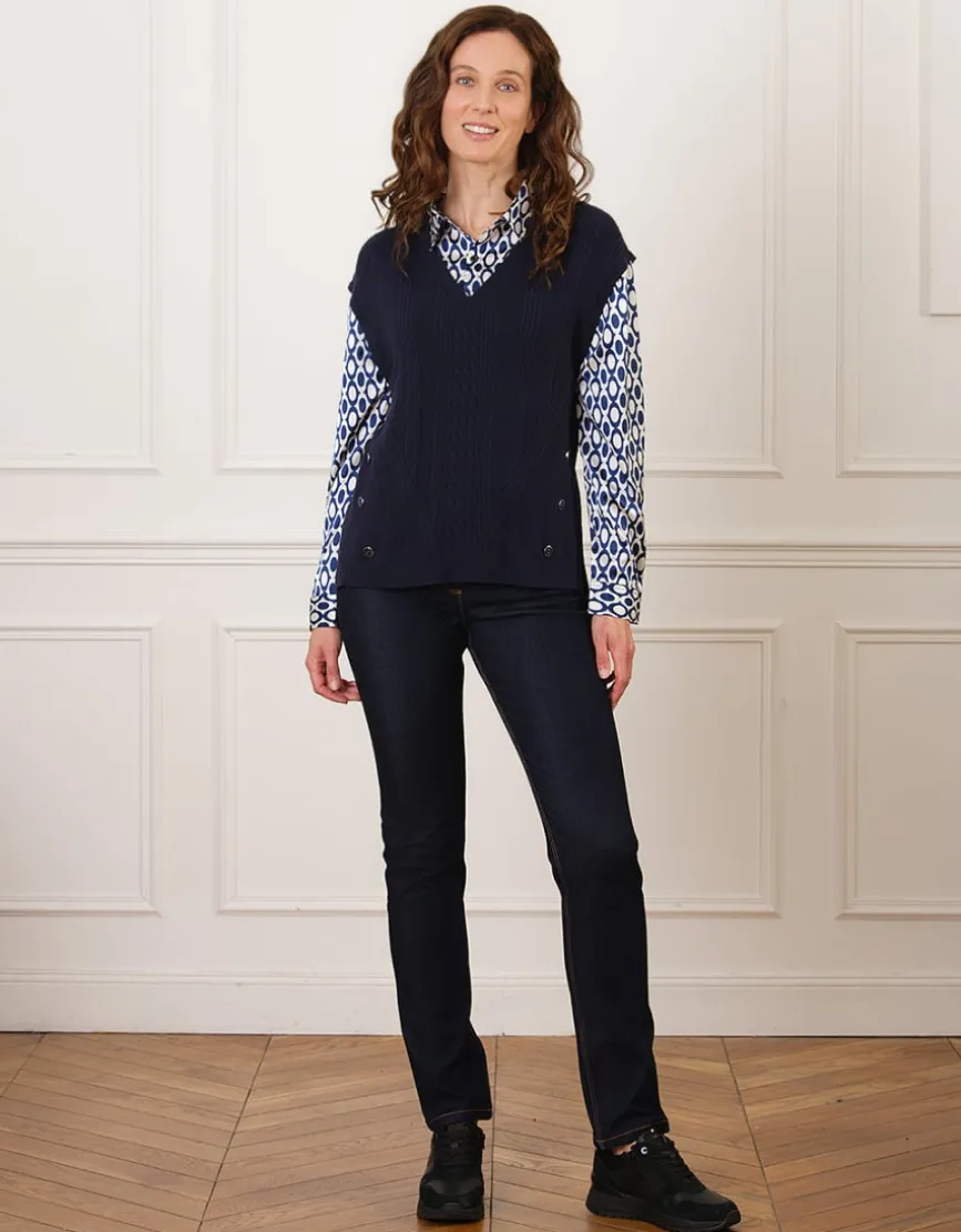 Pull 2 en 1 marine motif