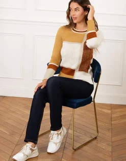 Pull fantaisie beige