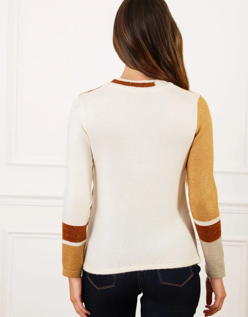 Pull fantaisie beige