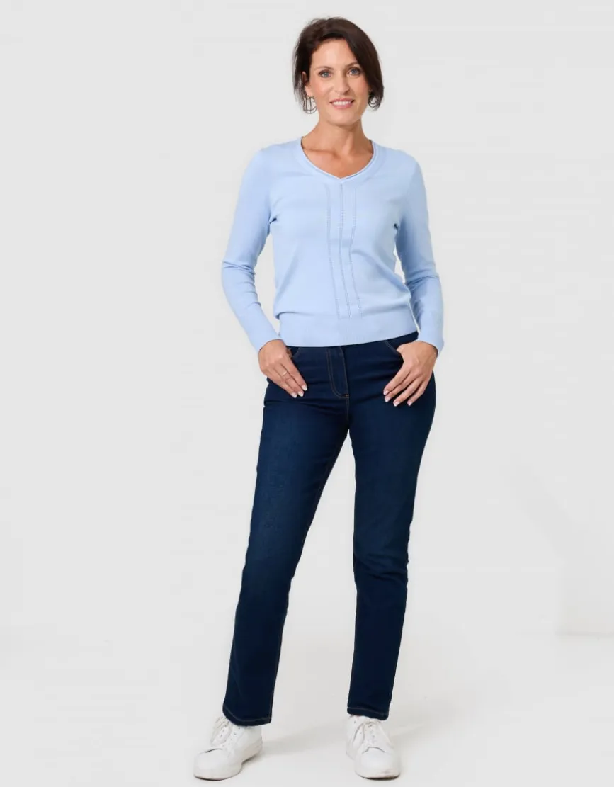 Pull fantaisie bleu clair