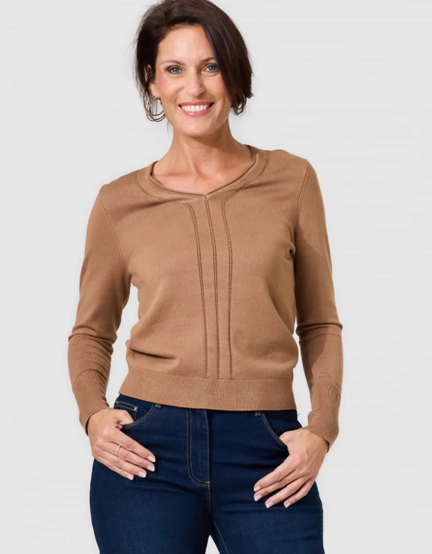 Pull fantaisie camel