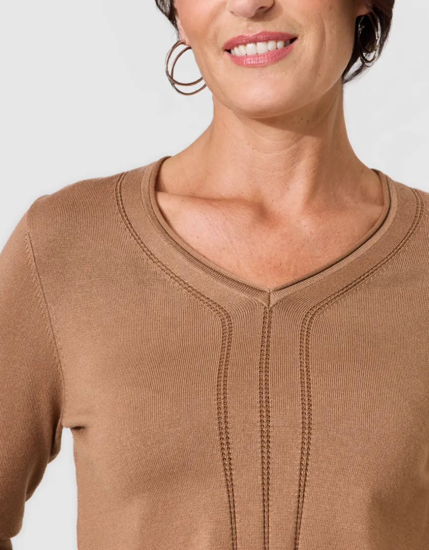 Pull fantaisie camel