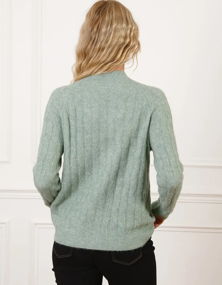 Pull irisé vert clair