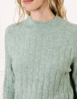 Pull irisé vert clair