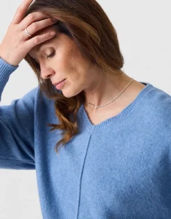 Pull laine bleu clair
