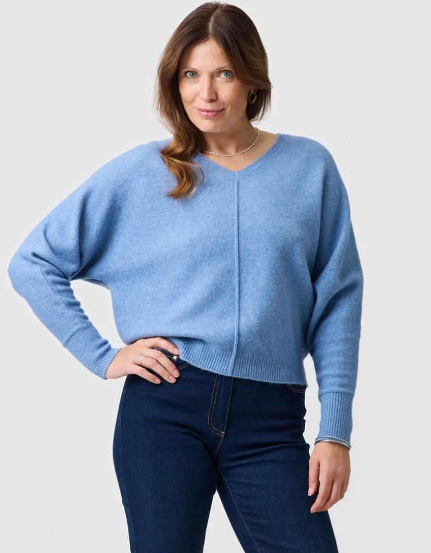 Pull laine bleu clair