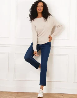 Pull laine torsades beige