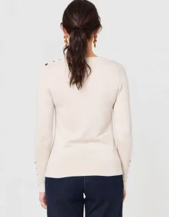 Pull maille fine beige