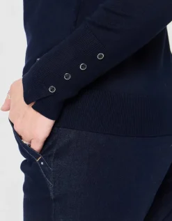 Pull maille fine marine