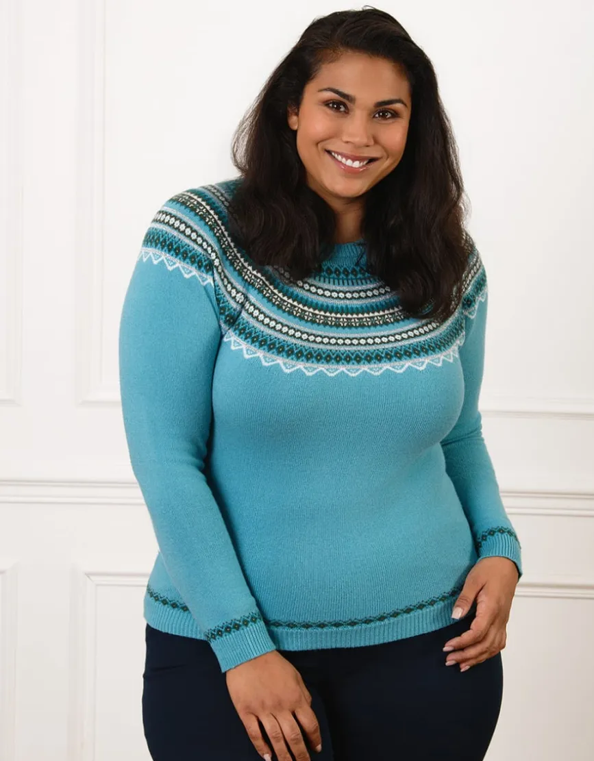 Pull motif jacquard ciel