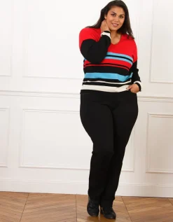 Pull rayures multicolores