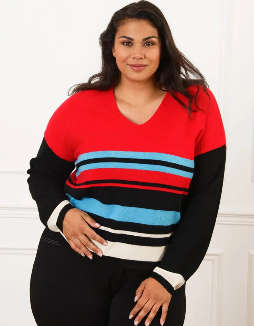 Pull rayures multicolores