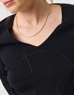 Pull strass noir