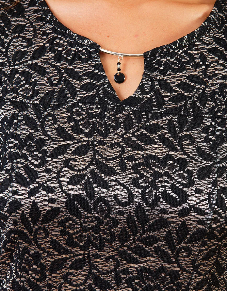 Robe chic noire dentelle
