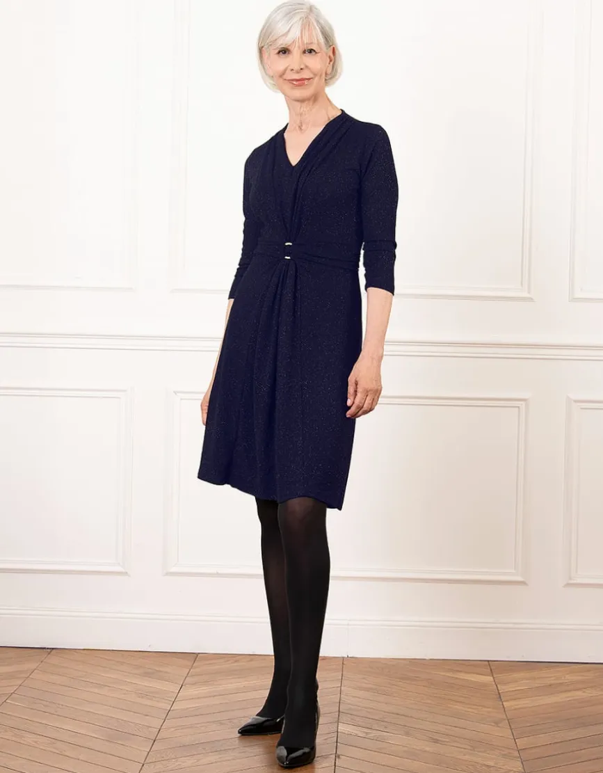 Robe chic paillettes bleu