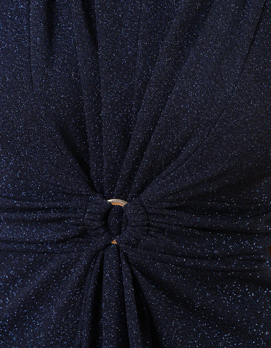 Robe chic paillettes bleu