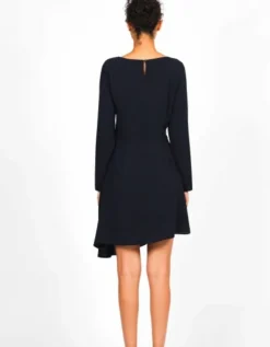 Robe drapée marine