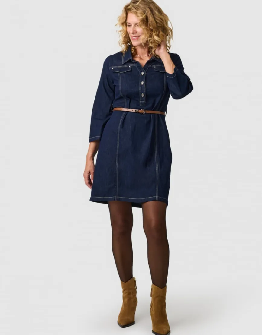 Robe jean coton bleu