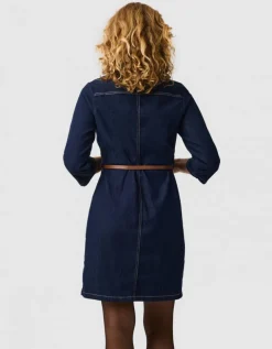 Robe jean coton bleu