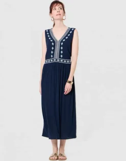 Robe longue marine