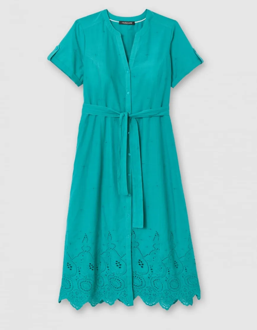 Robe longue vert émeraude