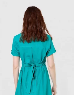 Robe longue vert émeraude