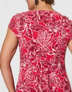 Robe motif coton rouge