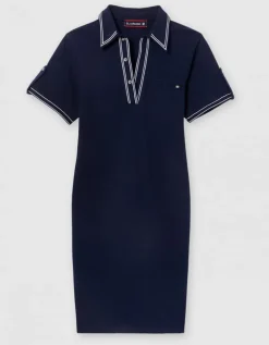 Robe polo maille marine