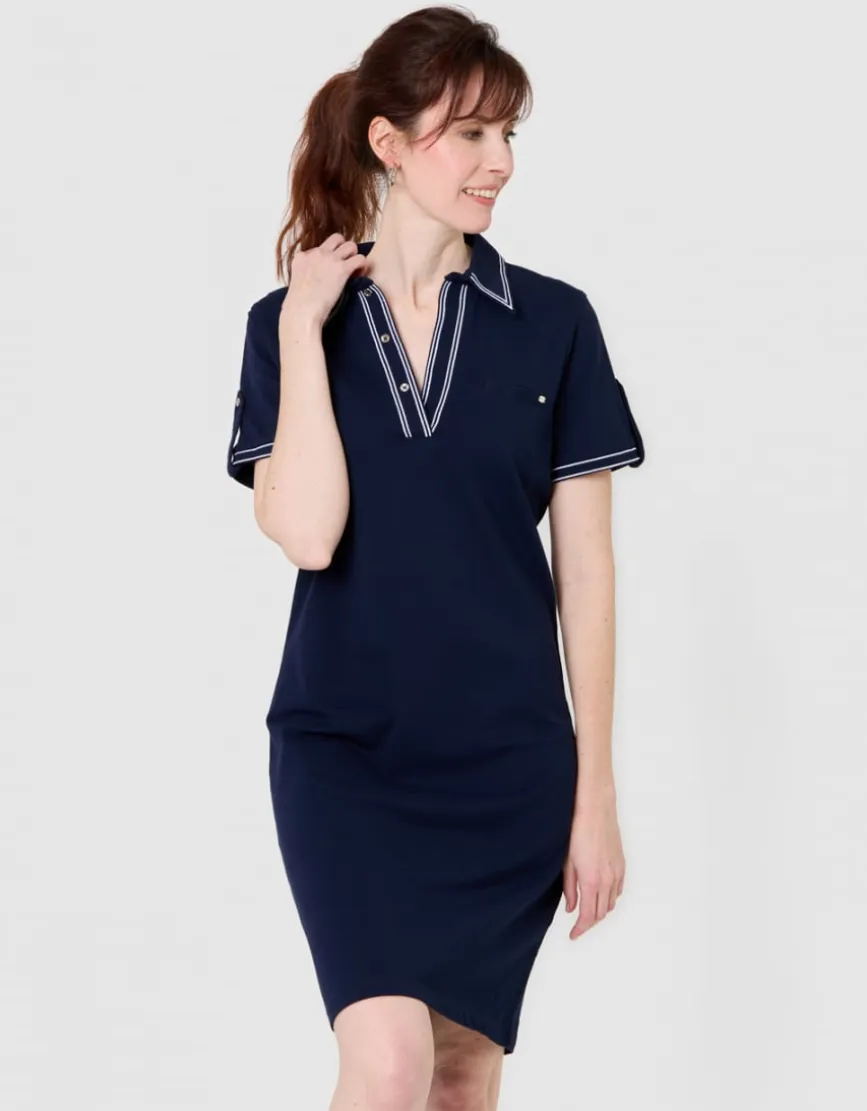 Robe polo maille marine
