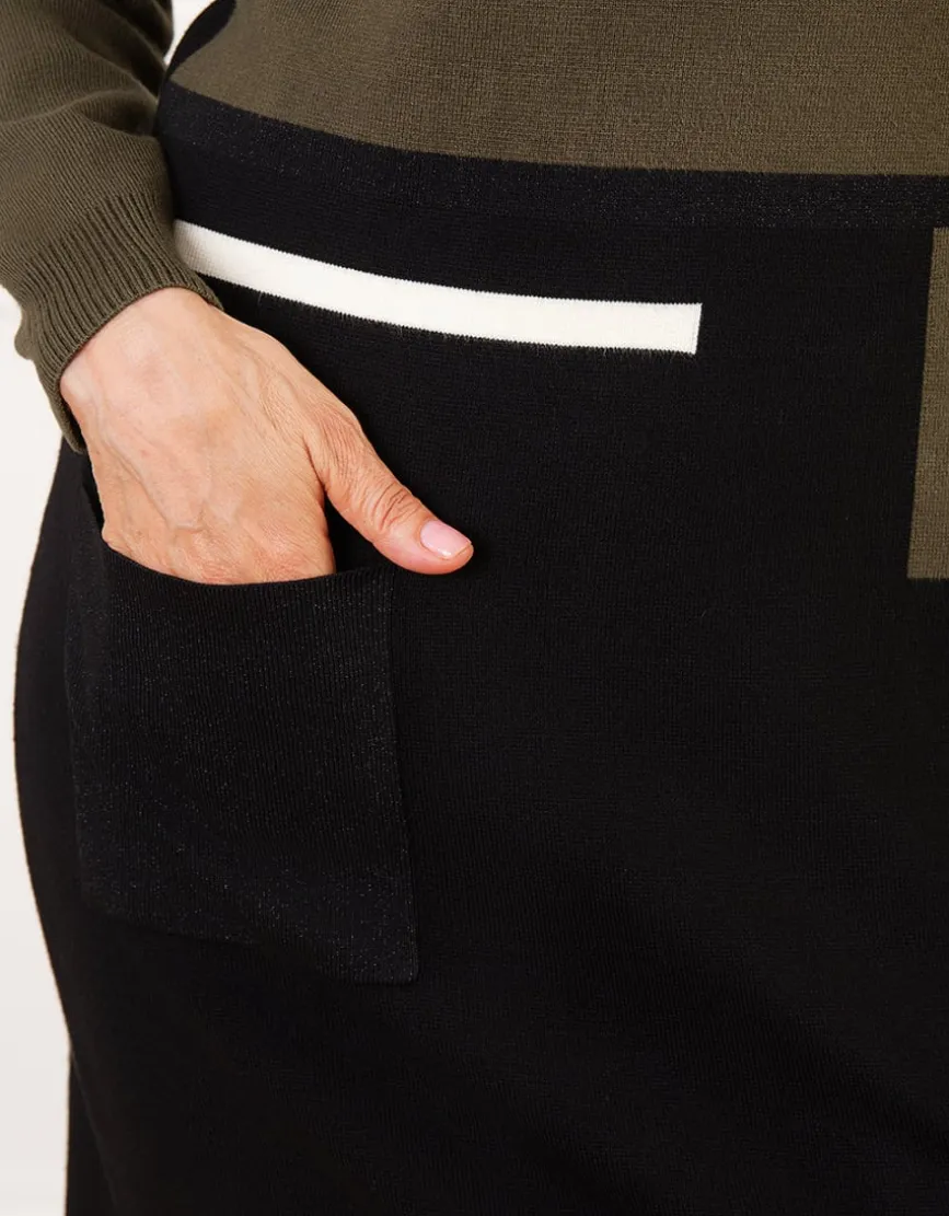 Robe pull kaki boutons