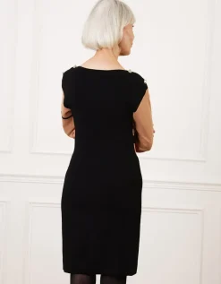 Robe pull noire rayures
