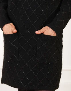 Robe pull sequins noir