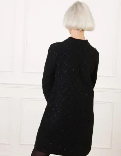 Robe pull sequins noir
