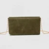 Sac bandoulière cuir kaki
