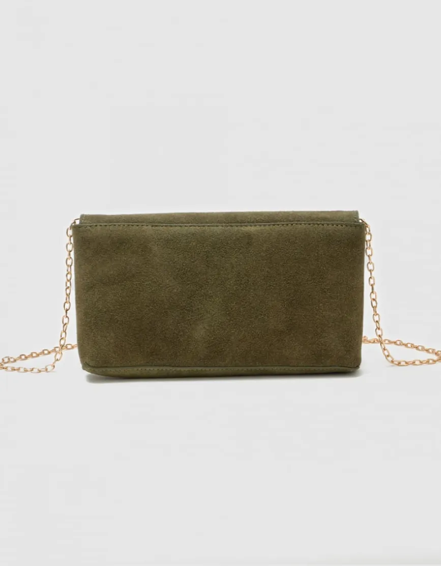 Sac bandoulière cuir kaki