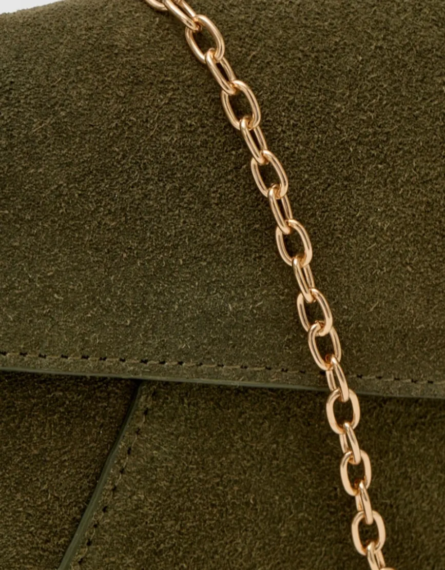 Sac bandoulière cuir kaki