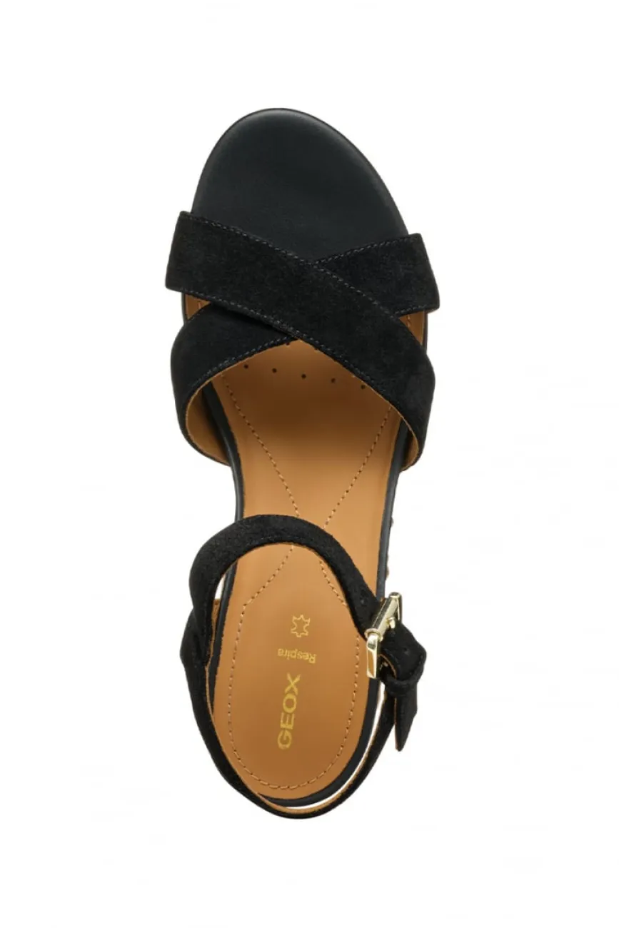 Sandales compensées noir GEOX