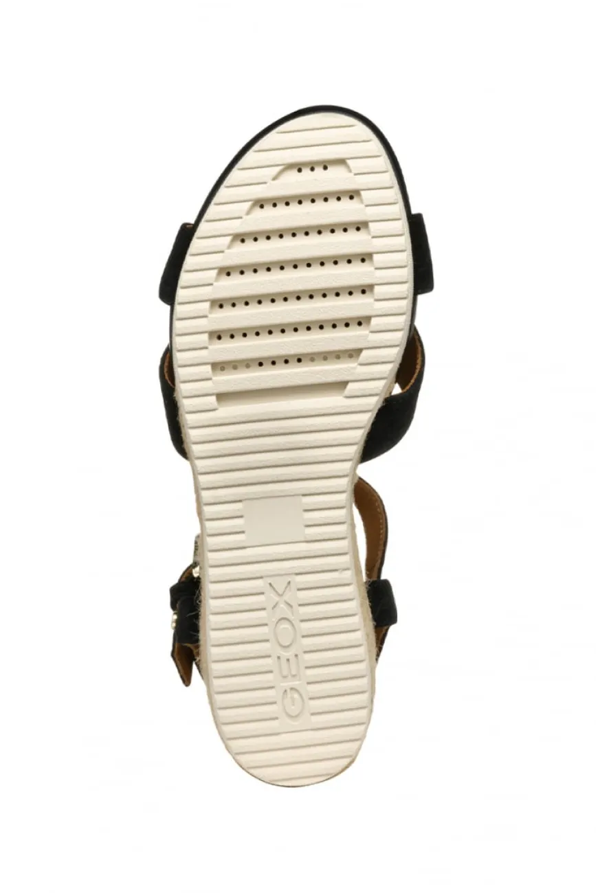 Sandales compensées noir GEOX