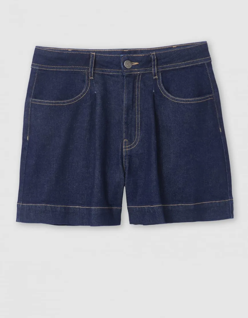 Short jean coton brut