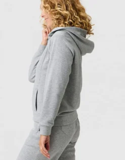 Sweat zippé capuche gris