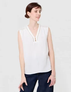 Top sans manches blanc