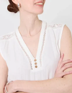 Top sans manches blanc