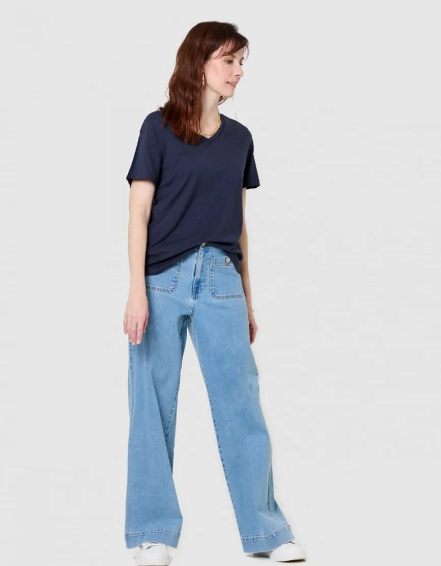 T-shirt coton bleu marine