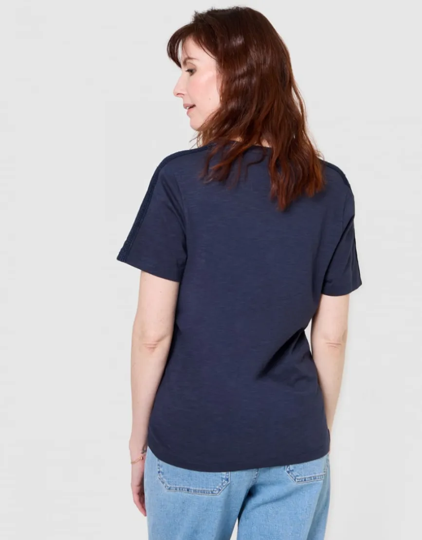 T-shirt coton bleu marine