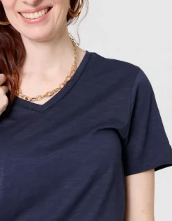 T-shirt coton bleu marine