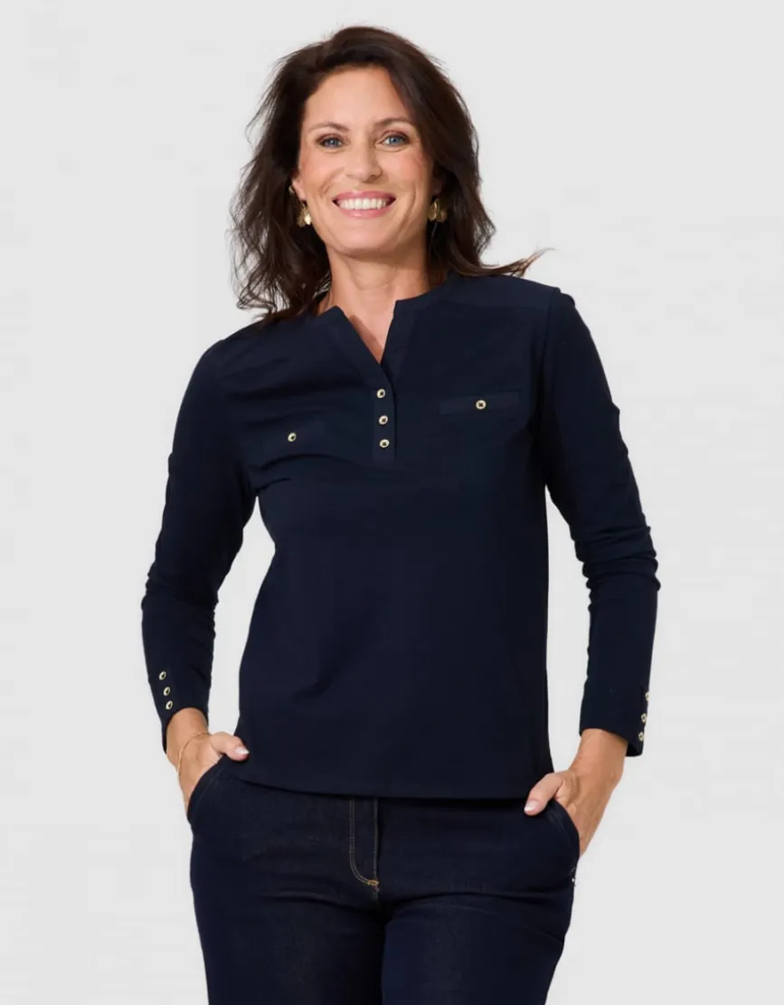 T-shirt coton marine